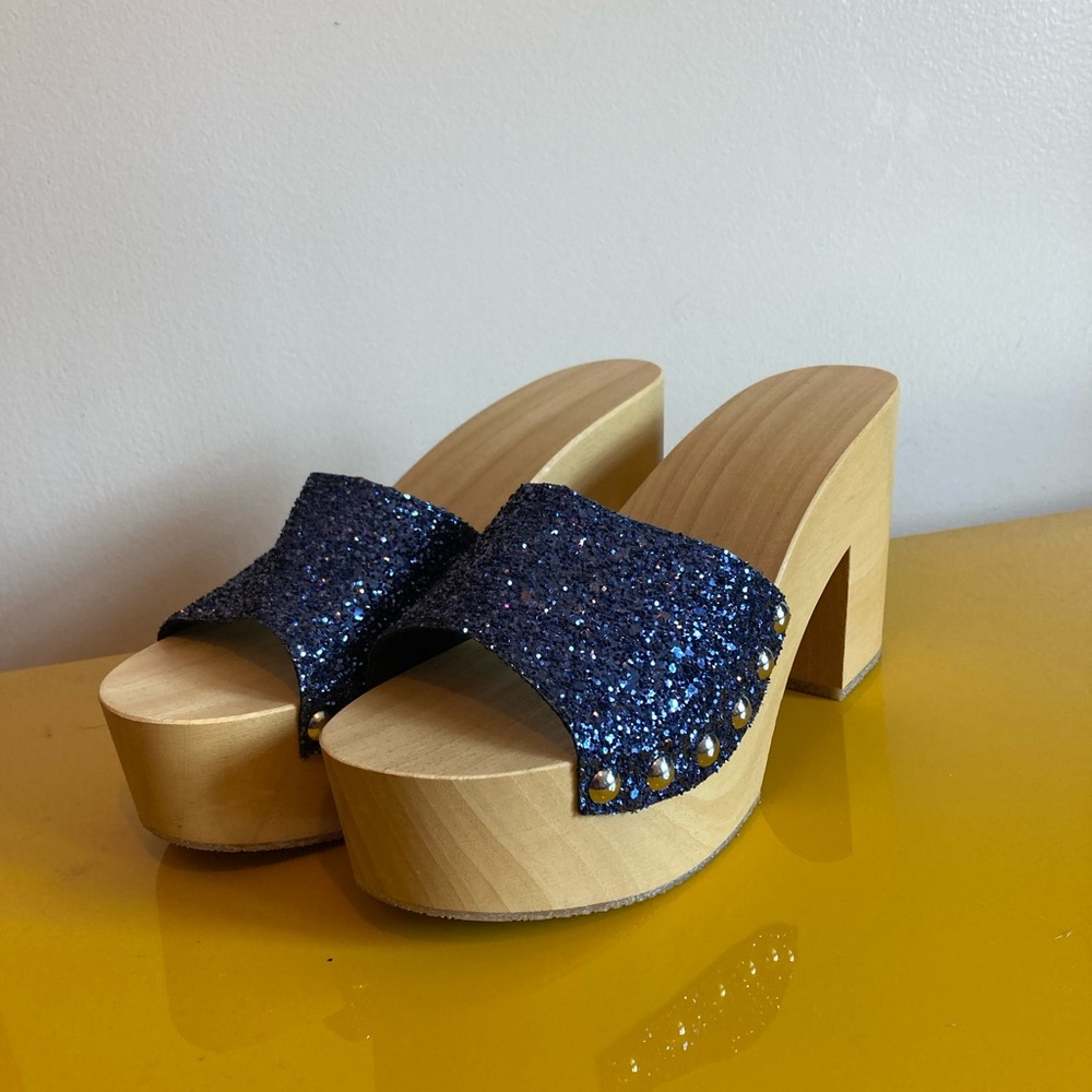 Authentic Italian Sequin wedges